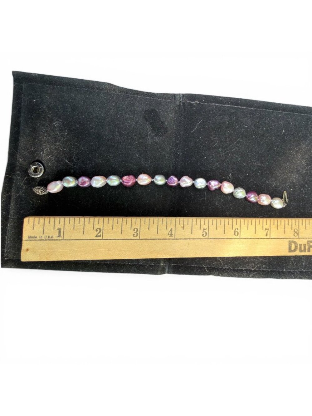 Vintage IPS Cultured Pearl Necklace & Bracelet 925 Set Multicolor Baroque Pearls - Picture 7 of 12